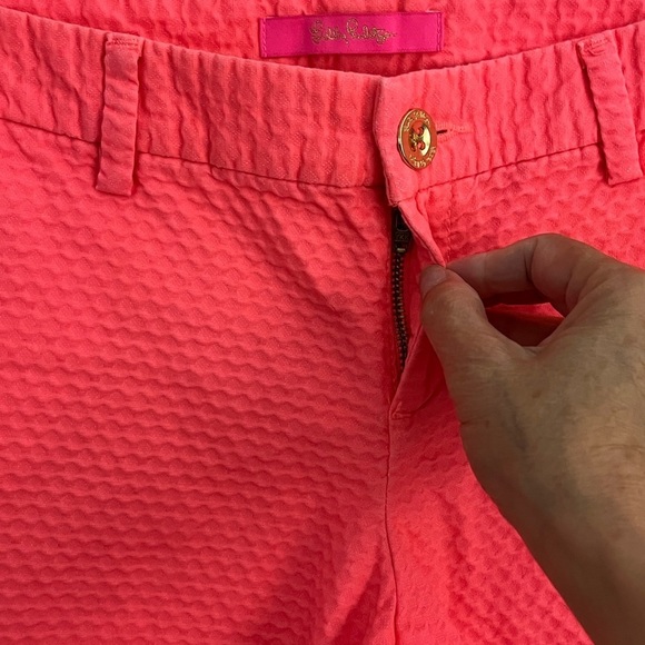 LILY PULITZER CALLAHAN JACQUARD SHORTS Coral SIZE 2 Summer Preppy Academia - Picture 4 of 12